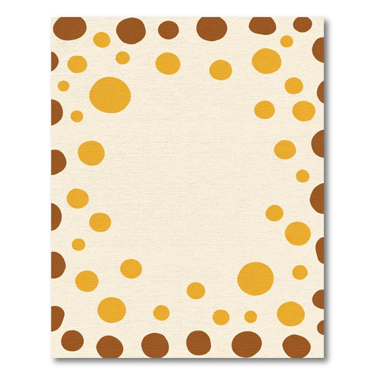 Brown Gold Polka Dot Scatter Rug
