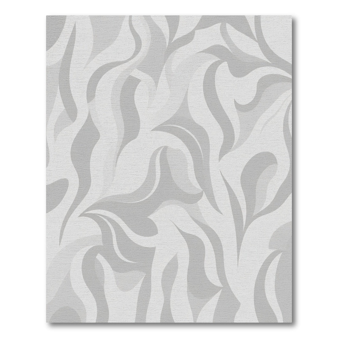 Soft Gray Abstract Swirl Flow Rug