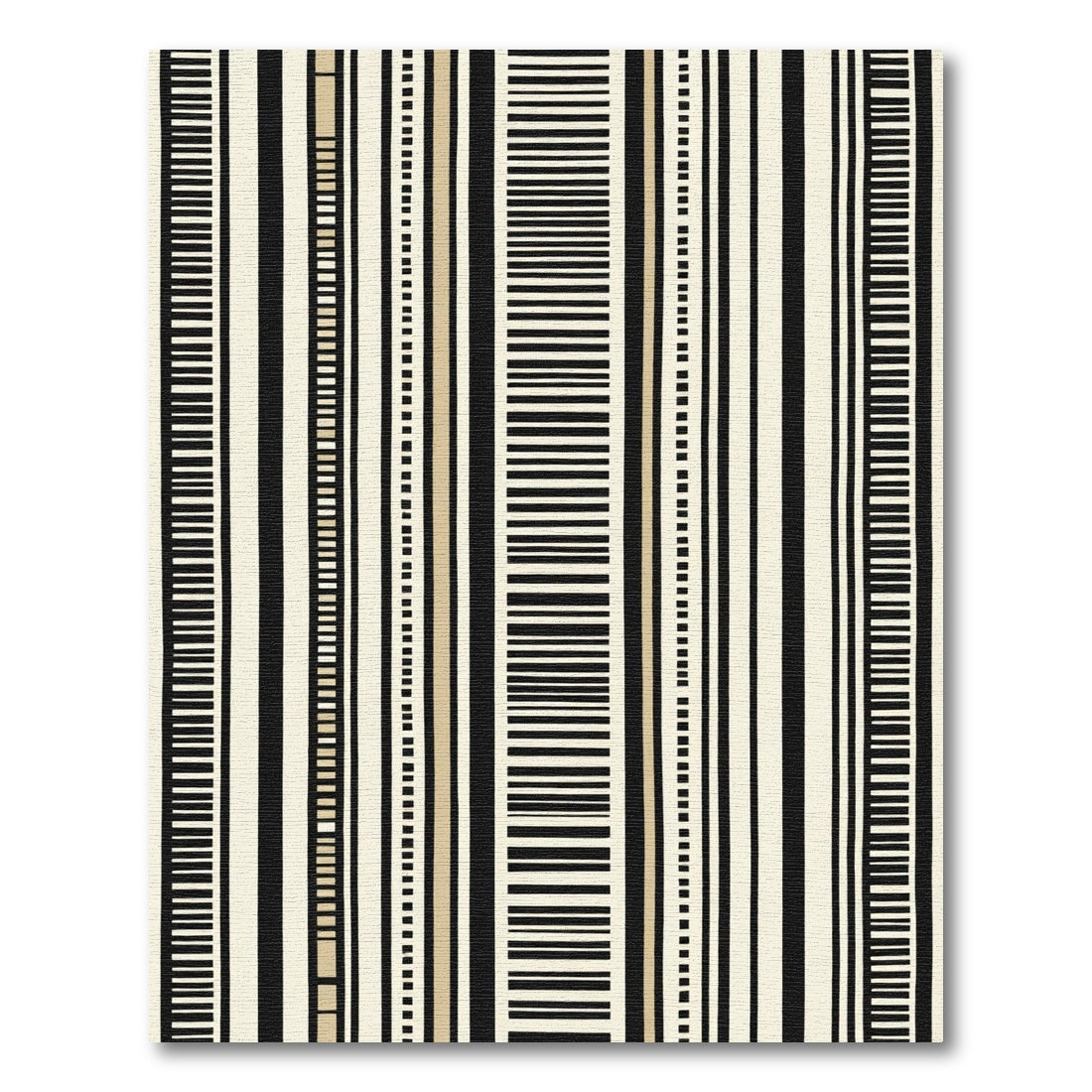 Neutral Striped Composition Vertical Lines Rug