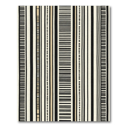 Neutral Striped Composition Vertical Lines Rug