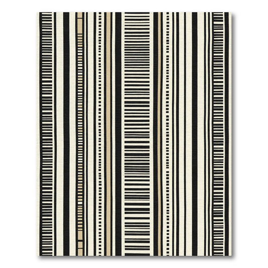Neutral Striped Composition Vertical Lines Rug