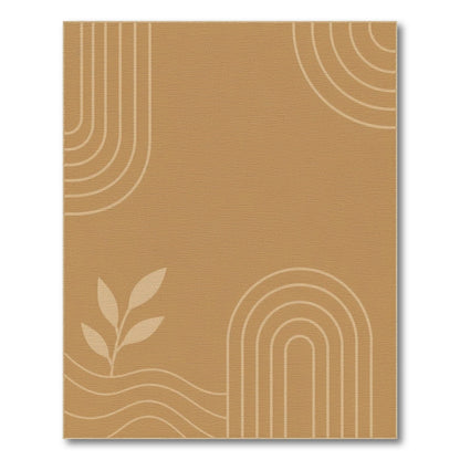 Geometric Modern Brown Geometric Arch Area Rug