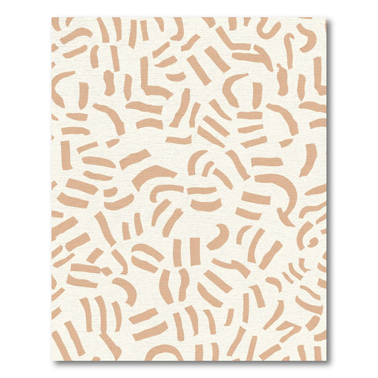 Neutral Abstract Cutout Organic Shapes Rug