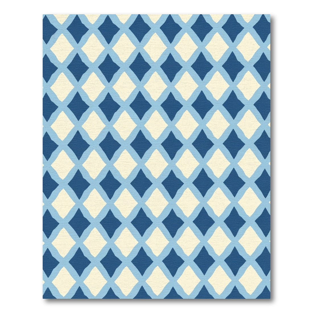 Cerulean Blue Diamond Net Rug