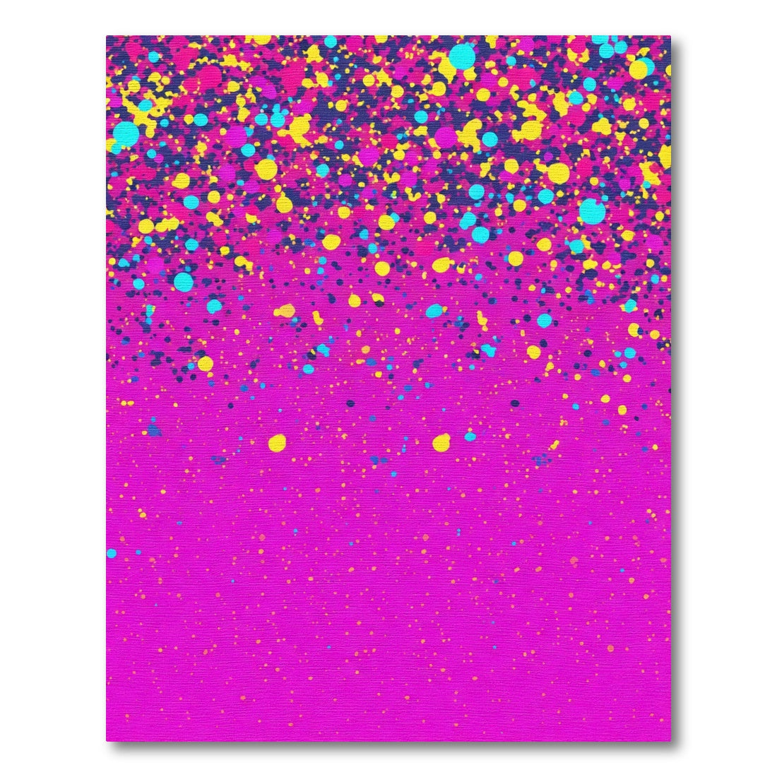 Vibrant Pink Confetti Splatter Rug