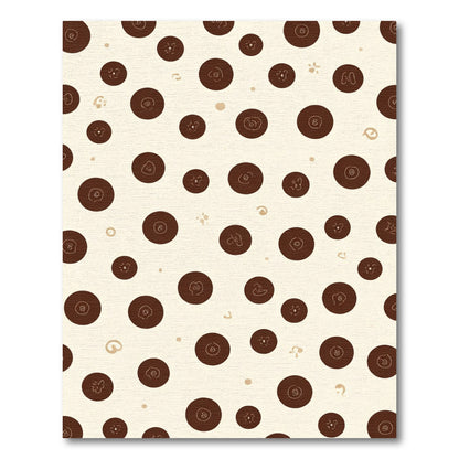 Chocolate Brown Polka Dot Whimsical Rug