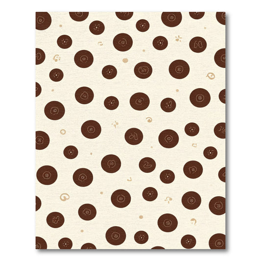 Chocolate Brown Polka Dot Whimsical Rug