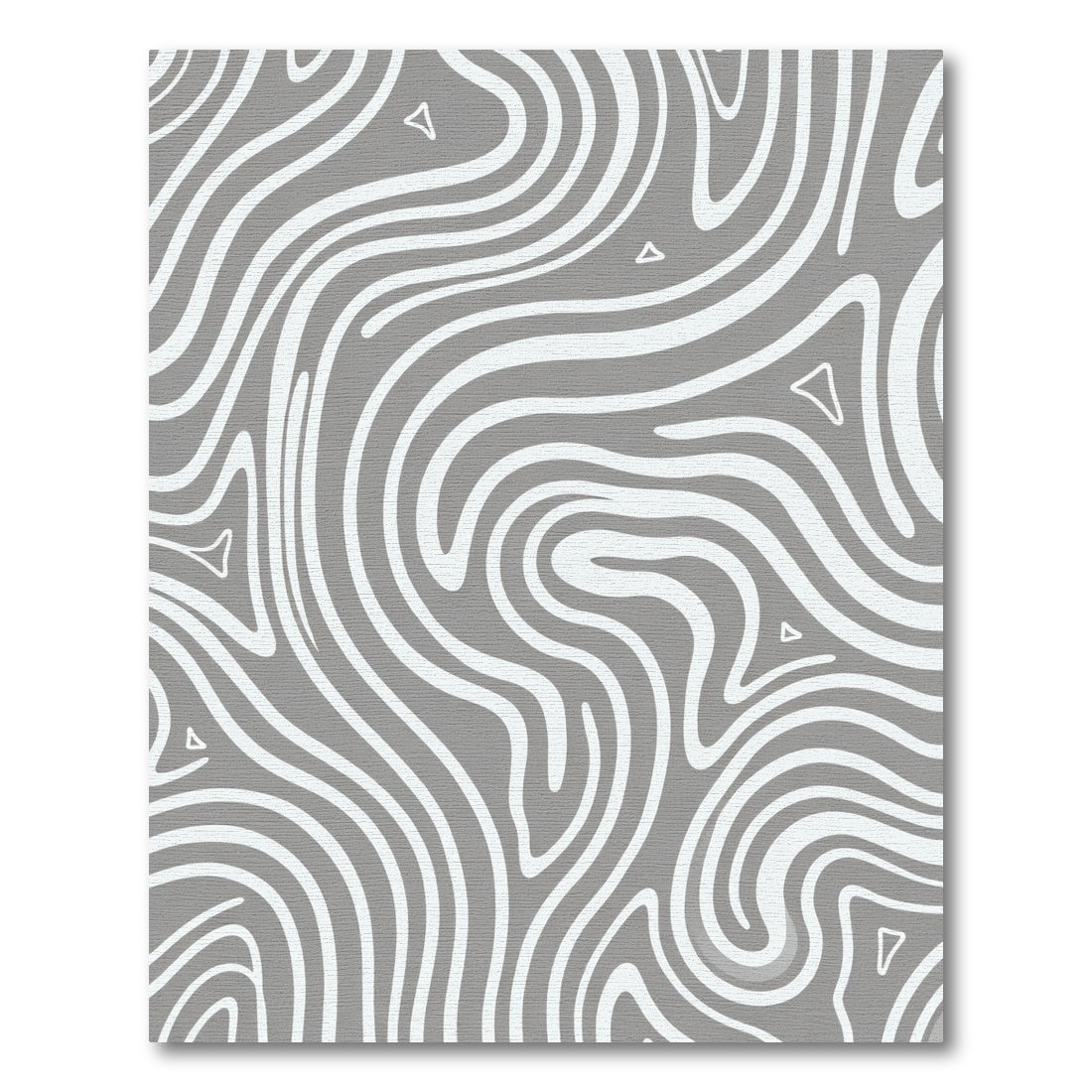 Gray White Swirling Abstract Topography Rug