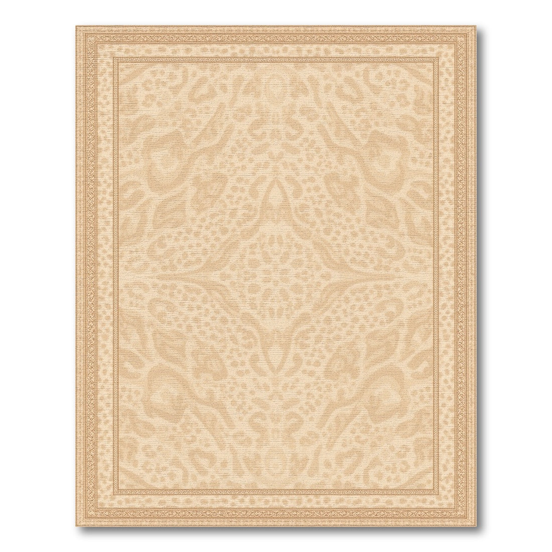 Beige Traditional Persian Area Rug
