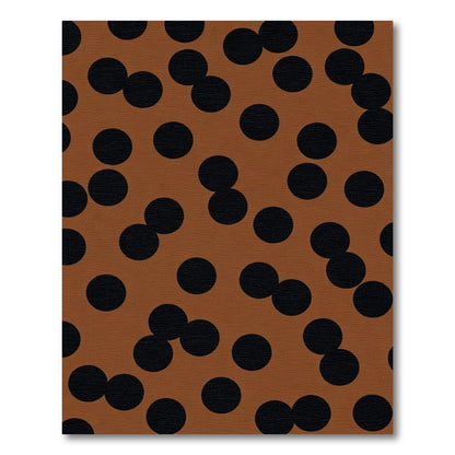 Brown Black Polka Dot Scatter Rug