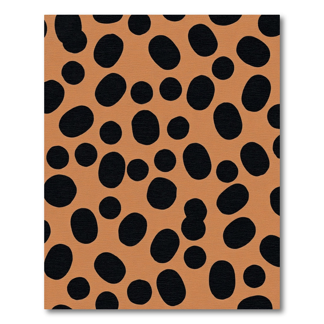 Abstract Orange Black Spotty Rug