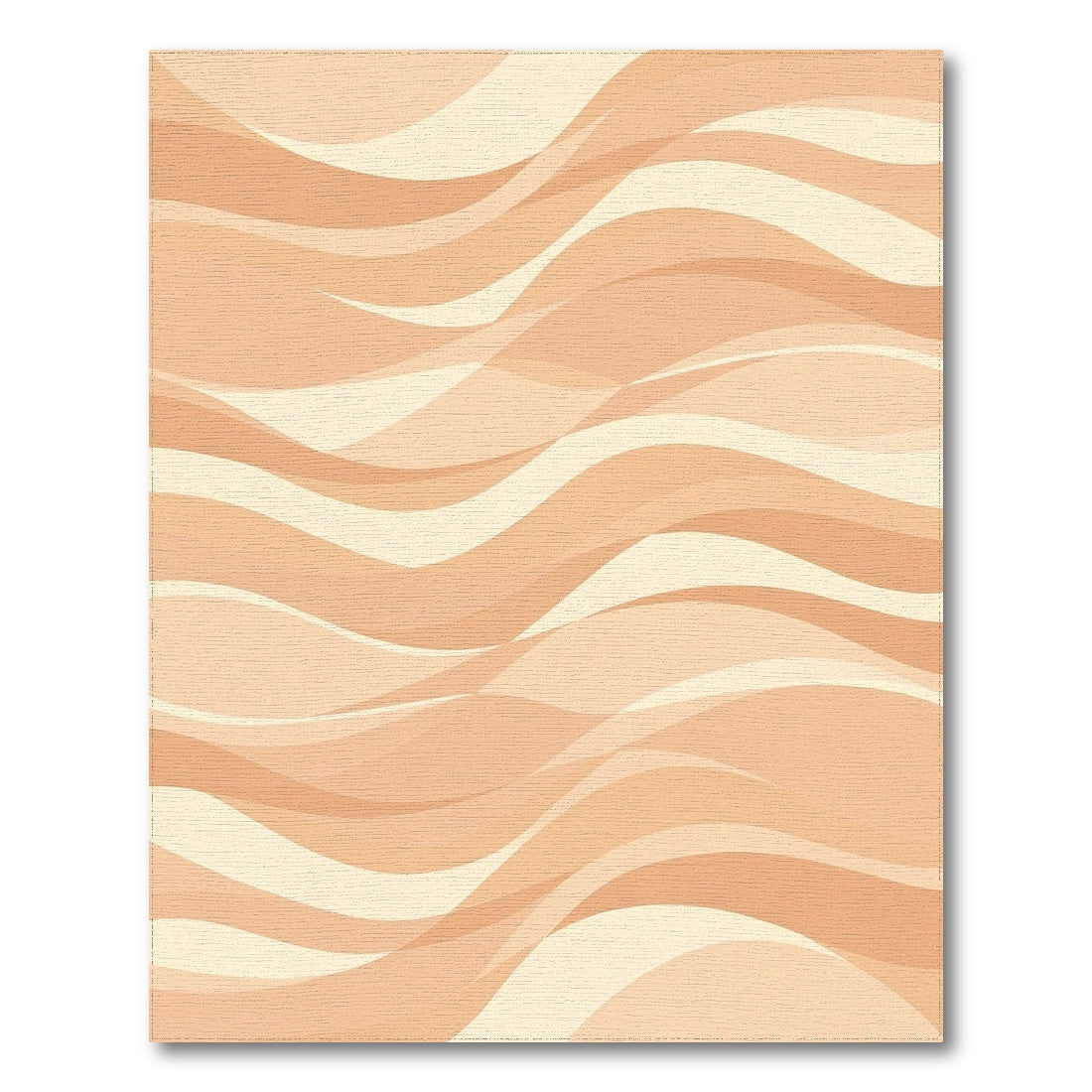 Beige Wavy Abstract Area Rug