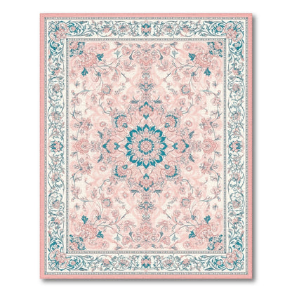 Pink Medallion Pink Floral Vintage Medallion Rug