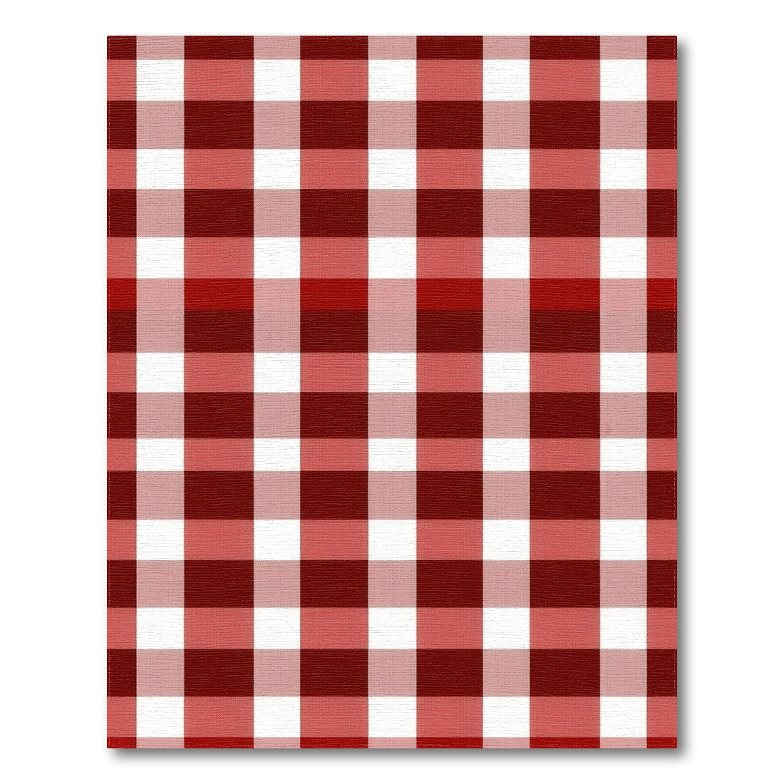 Red Checkered Red Checkered Washable Area Rug