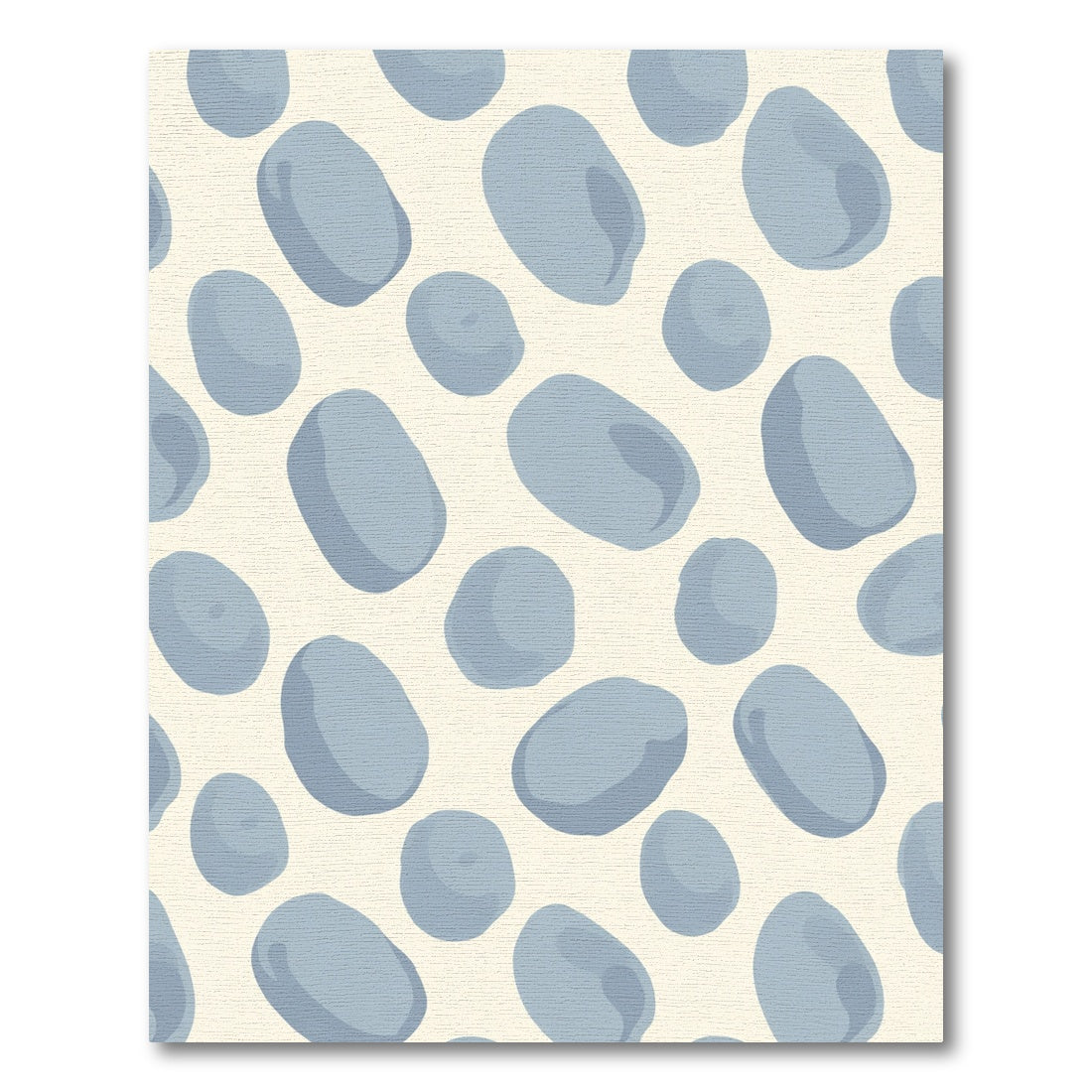 Pale Blue Pebble Organic Dot Rug