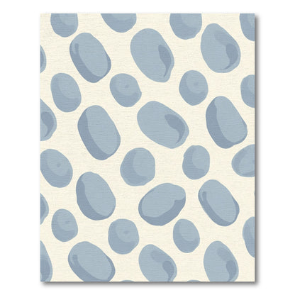 Pale Blue Pebble Organic Dot Rug