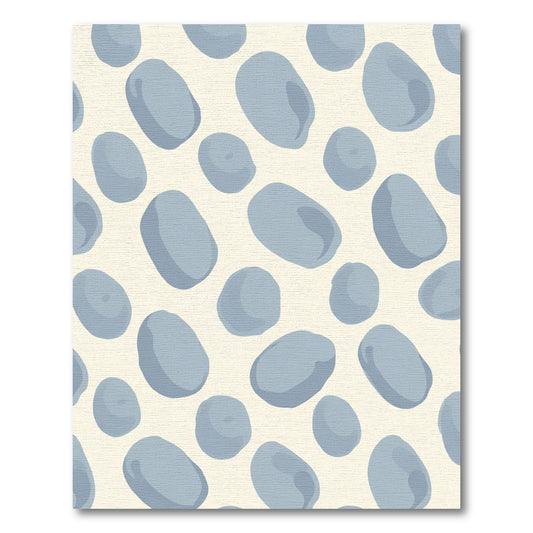 Pale Blue Pebble Organic Dot Rug