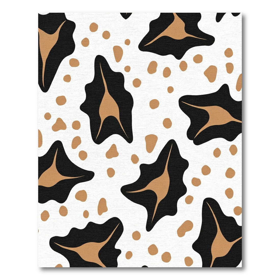 Bold Black Gold Spotted Abstract Rug