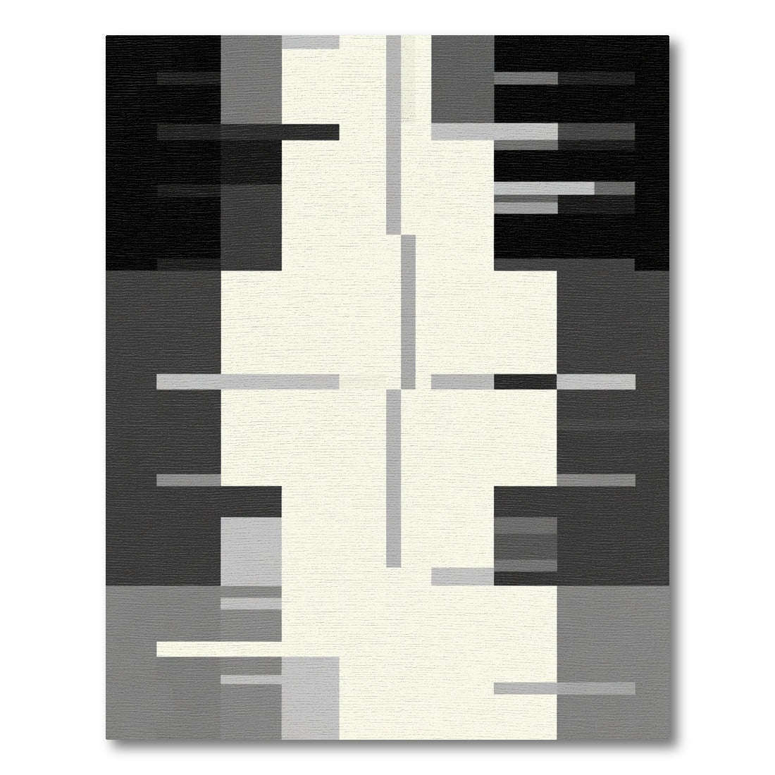 Monochromatic Abstract Geometric Slices Rug
