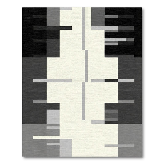 Monochromatic Abstract Geometric Slices Rug