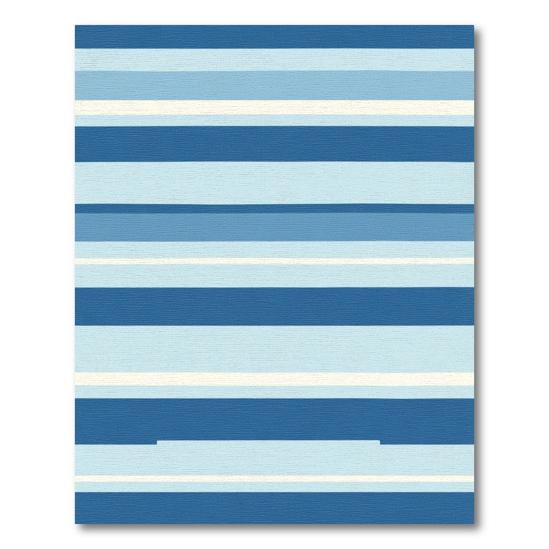 Ocean Blues Striped Cotton Area Rug