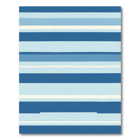 Ocean Blues Striped Cotton Area Rug
