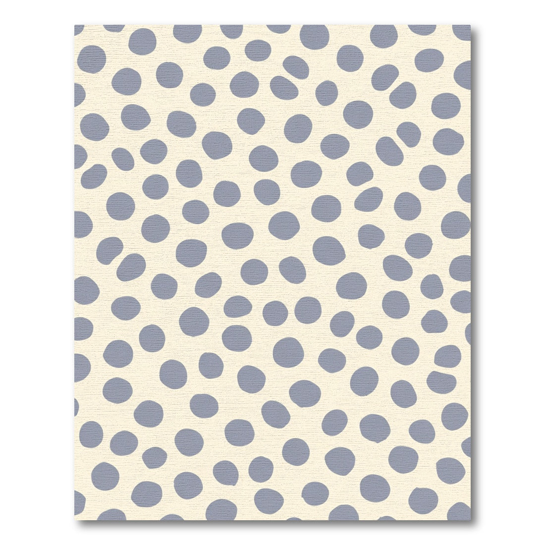 Cream And Blue Polka Dot Scatter Rug