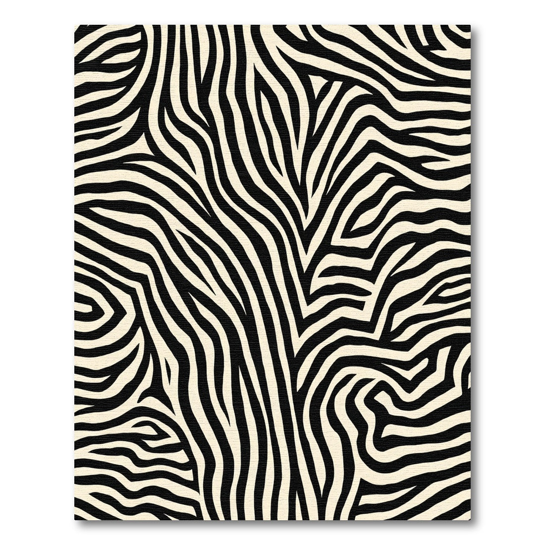Bold Black Cream Zebra Strides Rug