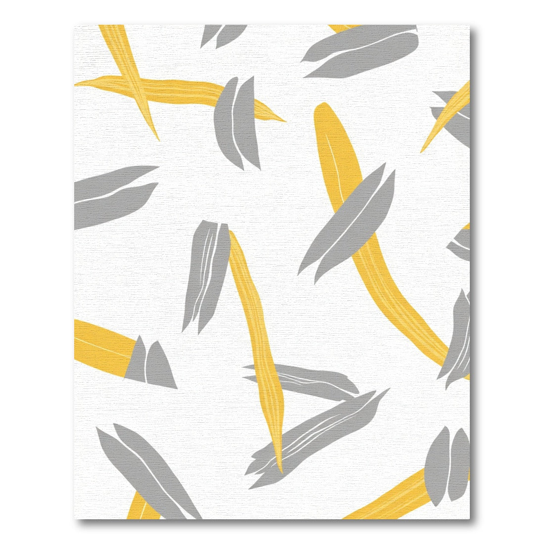 Yellow Gray Abstract Spatter Rug