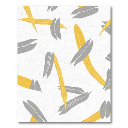 Yellow Gray Abstract Spatter Rug