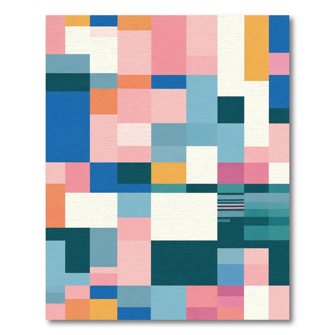 Geometric Colorblock Abstract Rug