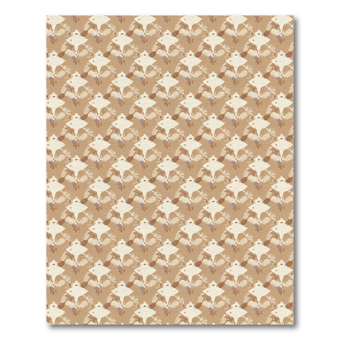 Taupe Cream Geometric Lattice Rug