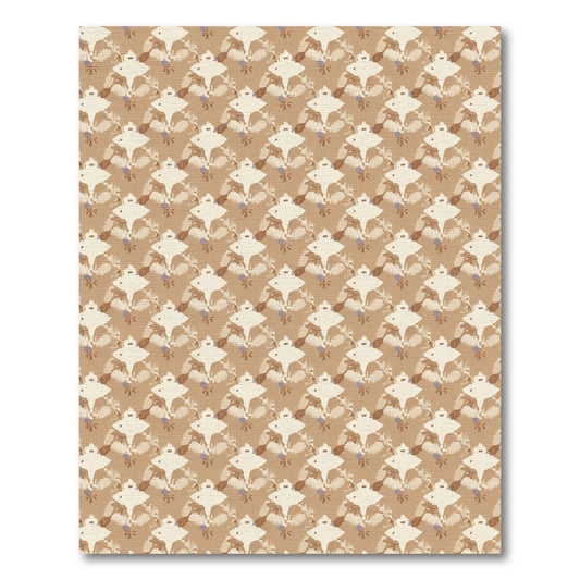 Taupe Cream Geometric Lattice Rug