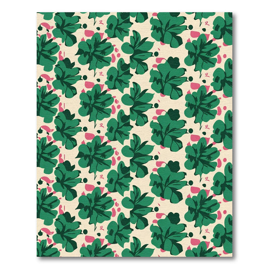 Emerald Lush Green Floral Scattered Print Rug