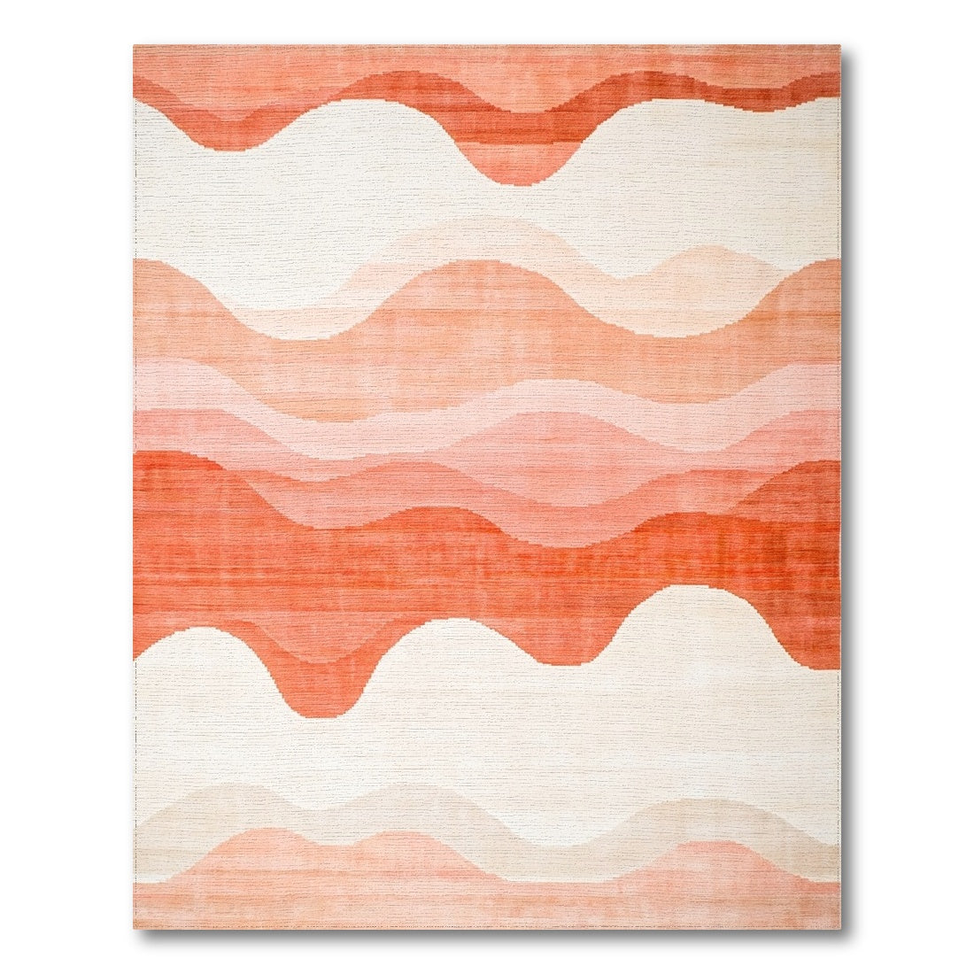Orange Abstract Area Orange Wavy Abstract Area Rug