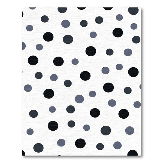 Monochrome Scattered Polka Dot Abstraction Rug