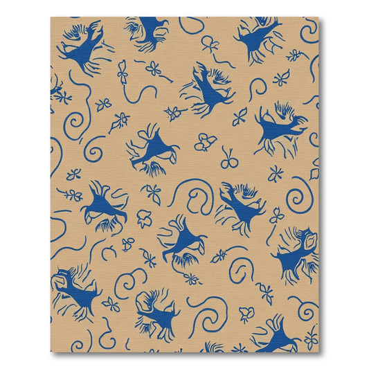 Whimsical Blue Herd Meadow Rug