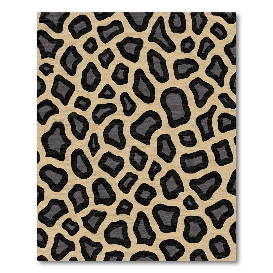 Tan and Black Animal Spots Rug