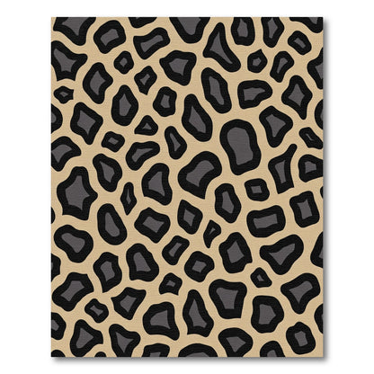 Tan and Black Animal Spots Rug