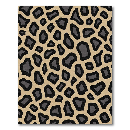 Tan and Black Animal Spots Rug