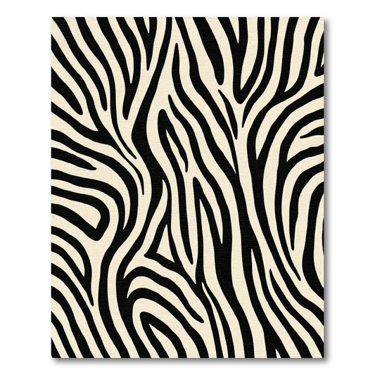 Dramatic Black Beige Wild Swirls Rug