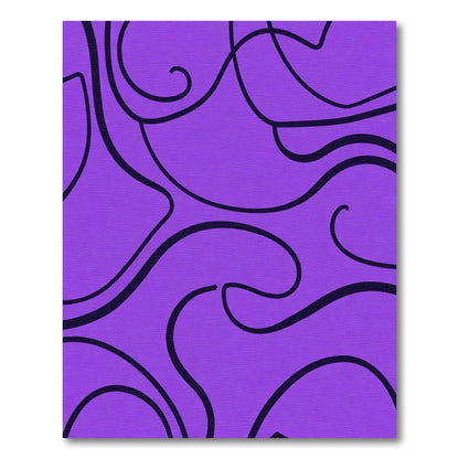 Bold Amethyst Flowing Lines Rug