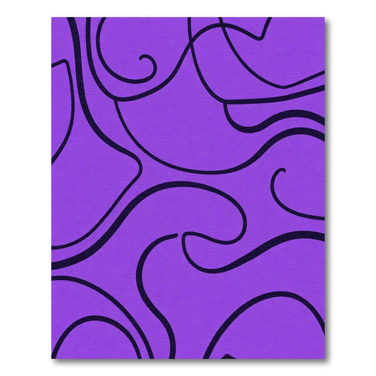 Bold Amethyst Flowing Lines Rug