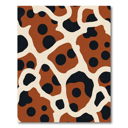 Brown Cream Black Organic Spots Rug