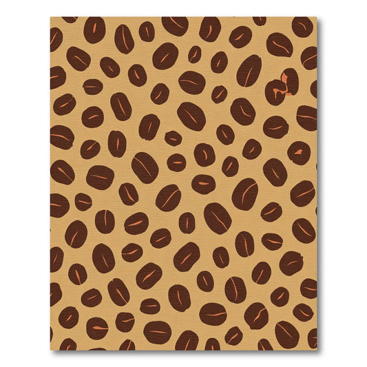 Brown Coffee Bean Scatter Rug