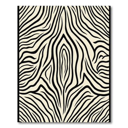 Bold Black Creme Zebra Stripes Rug