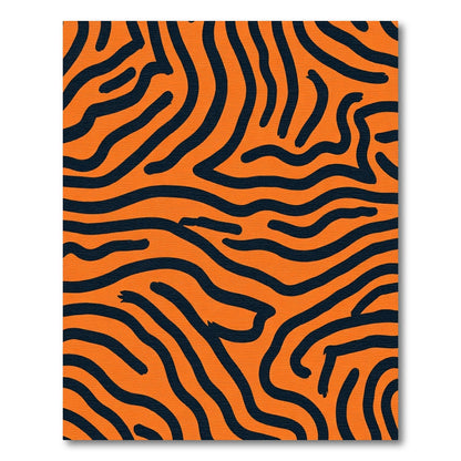 Bold Orange Black Zebra Stripes Rug