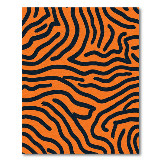 Bold Orange Black Zebra Stripes Rug