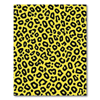 Vibrant Yellow Leopard Spots Rug