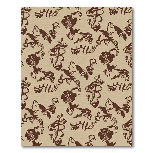 Brown Abstract Floral Scatter Rug
